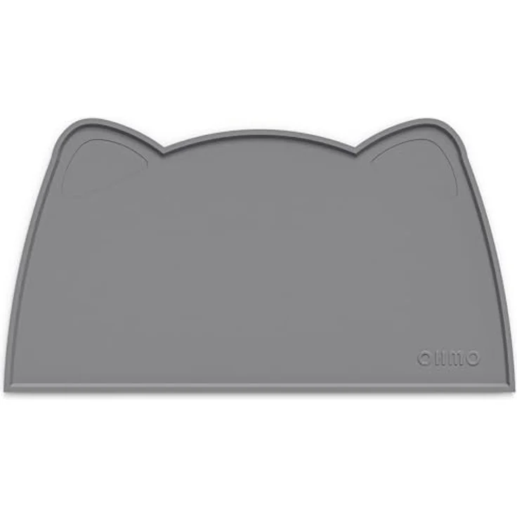 OHMO Napfunterlage für Kleine Hunde und Katzen, rutschfeste Silikonmatte, wasserdicht, grau, 52x30 cm – Bild 1