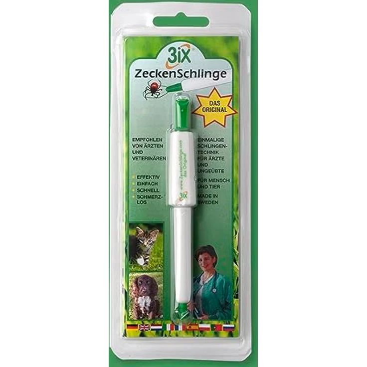 3iX Zeckenschlinge, das Original aus Schweden, zuverlässiger Zeckenentferner ohne Quetschen für Mensch und Tiere, schmerzfrei und einfach in der Anwendung – Bild 2