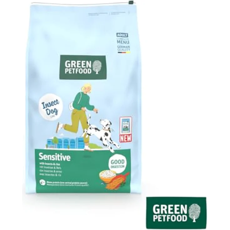 Green Petfood Sensitive with Insects & Rice, Hundefutter mit leicht verdaulichem Insektenprotein, 5x900 g – Bild 2