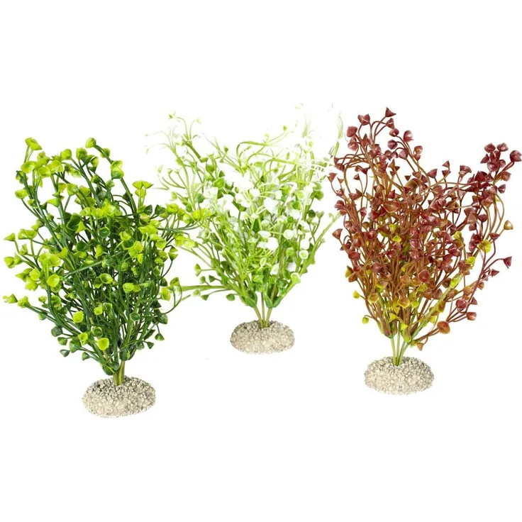 EBI Aqua Della Bacopa Set M, Künstliche Pflanze für Aquarien-Dekoration, unverzichtbare Unterschlüpfe für Fische und Reptilien