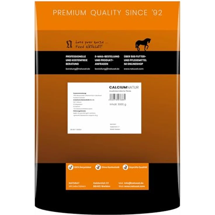 NATUSAT Rotalge Calcium natur - natürliche Calcium- und Magnesiumquelle für Pferde, 3000 g – Bild 2