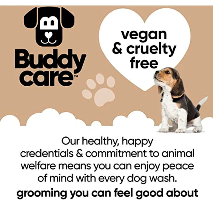 Buddycare 2in1 Hundeshampoo und Conditioner, 500ml, mit Aloe Vera und Pro-Vitamin B5 für alle Hunderassen, vegan, pH-ausgeglichen, Kokosduft – Bild 4