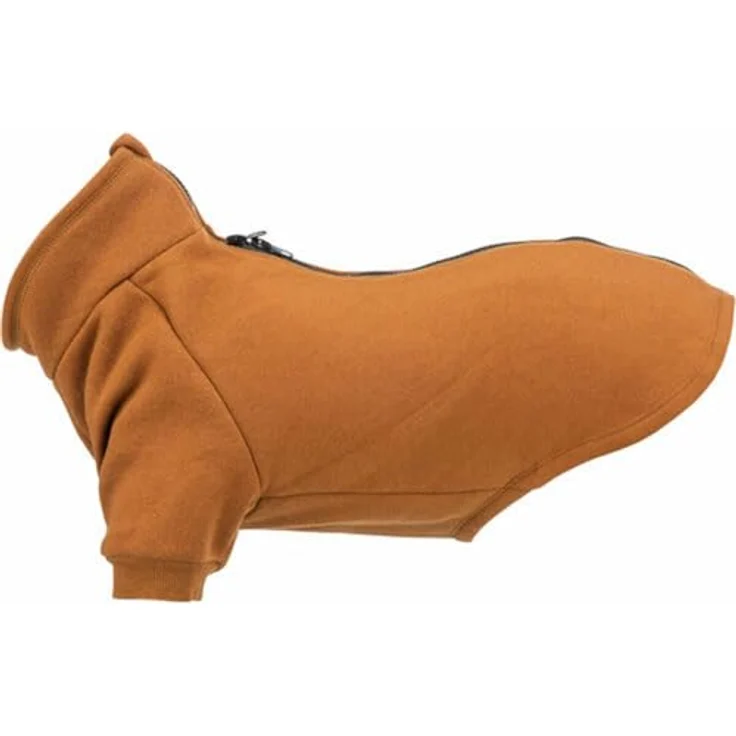 Trixie Citystyle Hundepullover Sweatshirt Amsterdam Roest, warme Baumwollbekleidung mit 2-Wege-Reißverschluss für Leinenanbindung, Größe L (55 cm) – Bild 6