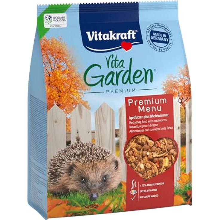 Vitakraft Vita Garden, Trockenfutter für Igel, mit Insekten und hohem Proteinanteil, 2,5 kg – Bild 1