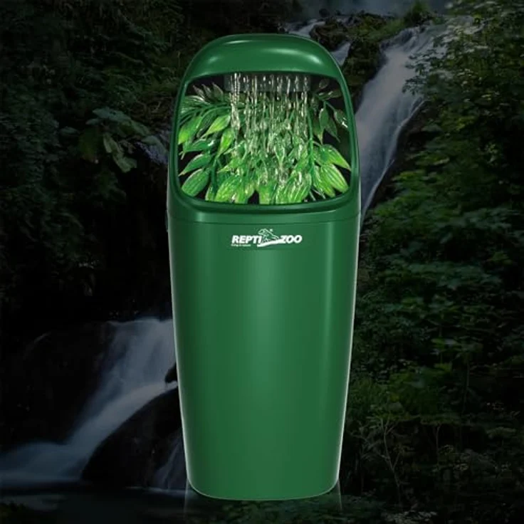 ReptiZoo Terrarium Reptilien Trinkbrunnen (Wasserfall) und Luftbefeuchter DF09A, 800ml mit doppeltem Filtersystem und einstellbarem Wasserdurchfluss – Bild 5