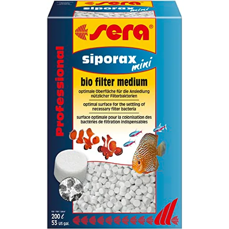 sera siporax mini Professional 1.000 ml (270 g) | biologisches Filtermedium für kleine und Nano-Aquarien | hochporöses Sinterglas für stabile Wasserwerte