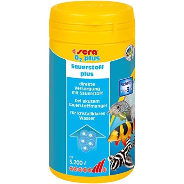 sera O2 plus 260g, Notfallhilfe bei Sauerstoffmangel im Aquarium, farblos, unterstützt Geruchsentwicklung und Mulmbeseitigung
