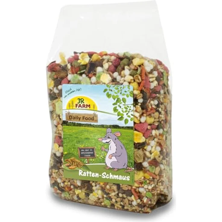 JR FARM Ratten-Schmaus 2,5 kg, Natur-Pur Alleinfuttermischung ohne Pellets, reich an Wildsaaten und tierischen Proteinen, made in Germany – Bild 1