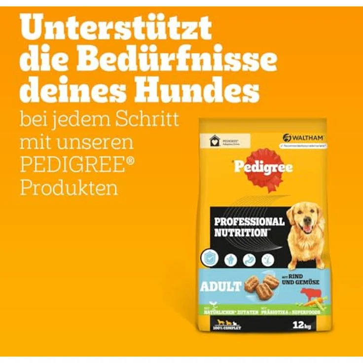 Pedigree Professional Nutrition Adult Hundefutter mit Rind und Gemüse, 12 kg, reich an Präbiotika und Superfoods – Bild 11