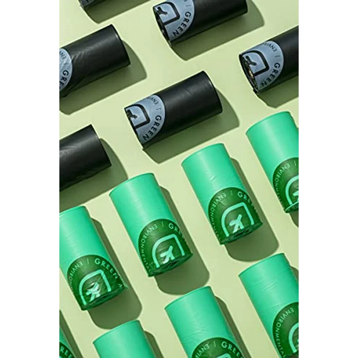 GREEN MAKER 30% Dicke Biologisch abbaubare Hundekotbeutel, 360 Stück aus Maisstärke, Schwarz, 100% auslaufsicher und reißfest – Bild 4
