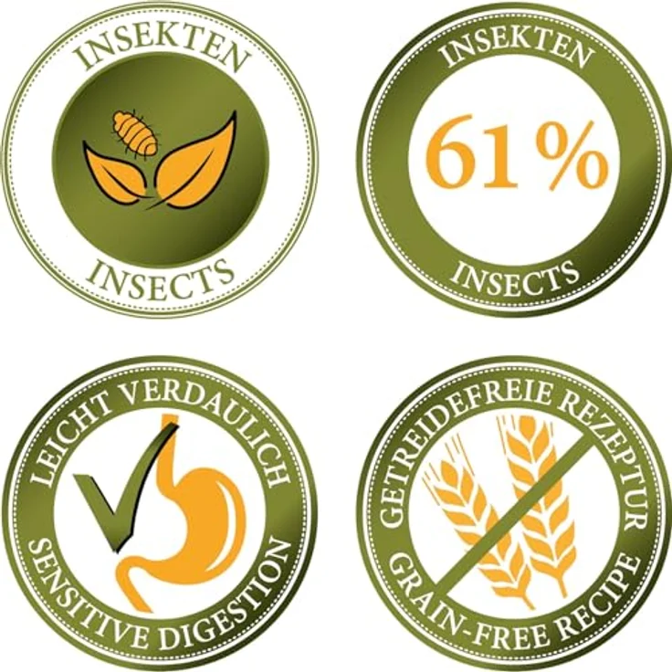 Bellfor Naturfarm-Menü, Nassfutter für Hunde mit Insekten und Tapioka, hypoallergen, 800g – Bild 7