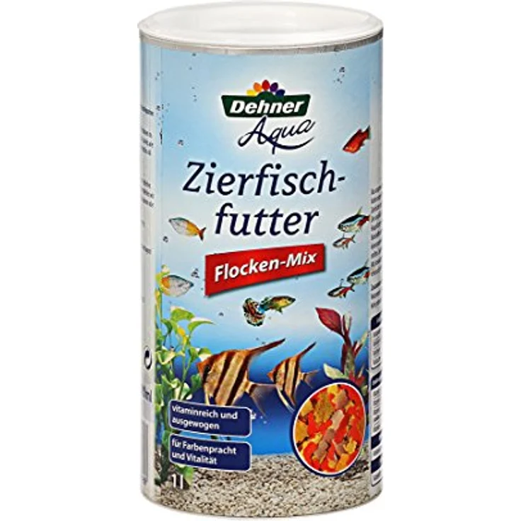 Dehner Aqua Zierfischfutter Flocken-Mix, ausgewogenes Fischfutter mit lebensnotwendigen Vitaminen, 170 g – Bild 1