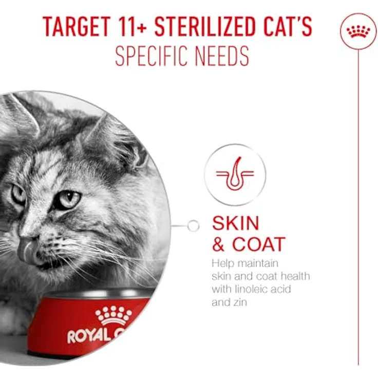 ROYAL CANIN Ageing Sterilised 11+, 400 g, Trockennahrung für kastrierte Katzen ab 11 Jahren, mit HealthyAge7™ Complex und leicht zu kauenden Kroketten – Bild 3