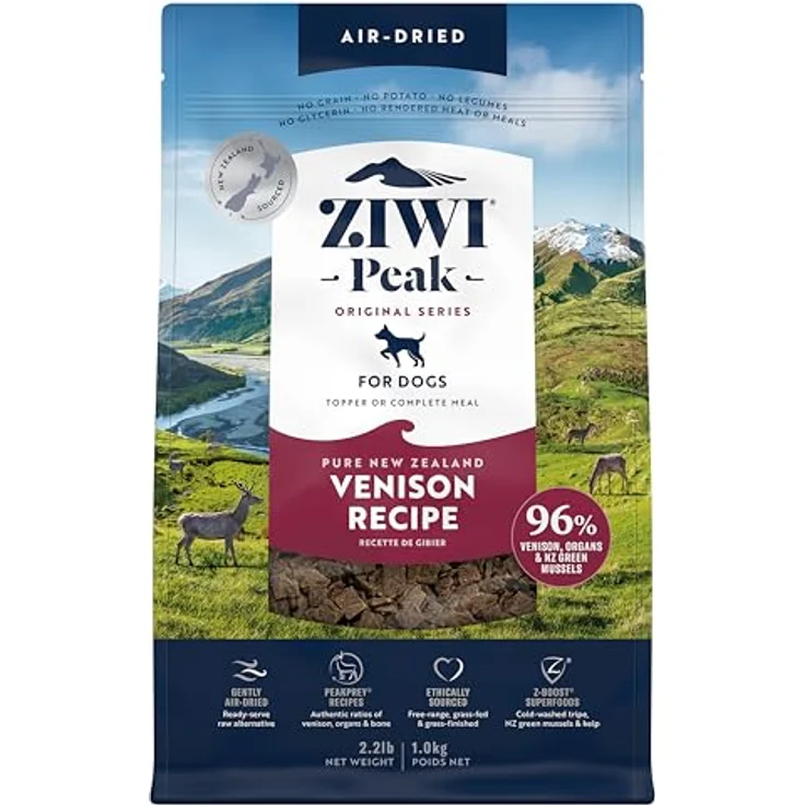 ZIWI Peak Cuisine Dog Venison, luftgetrocknetes Hundefutter mit 100% natürlichem, frischem Wildbret, 1er Pack (1 x 1 kg) – Bild 1