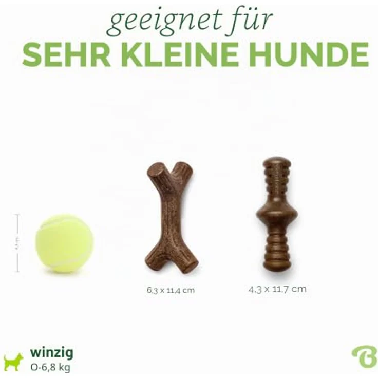 Benebone Winziger 2er-Pack unzerstörbarer Ahornstick/Zaggler, langlebig für aggressive Kauer, echter Speck- und Ahornholzgeschmack, für extra kleine Hunde bis 6,8 kg – Bild 4
