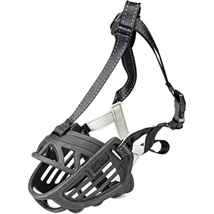 DUVO+ Maulkorb aus Gummi, schwarz - Strapazierfähiger Maulkorb mit ergonomischer Passform – Bild 2