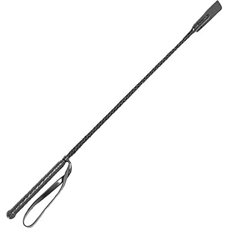 Kerbl Gerte Springstock mit Klatsche, 65 cm, Fiberglas, nylonumflochten, PVC-Griff, schwarz – Bild 2