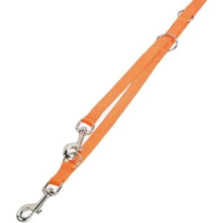 Nobby Führleine Classic, 3-fach verstellbar, Nylon, orange, 200 cm, 15 mm
