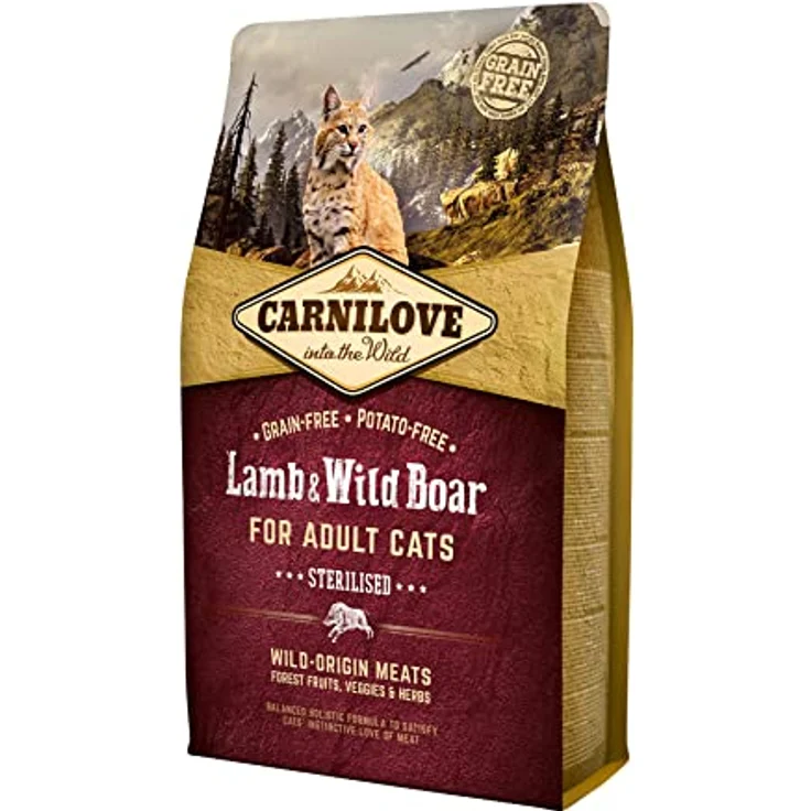 CARNILOVE Trockenfutter für erwachsene, sterilisierte Katzen, Lamm, getreidefrei, 2 kg – Bild 1