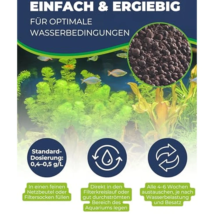 HOBBY Aquaristik Humin superaktiv, 1200 ml konzentrierter Aquarientorf, Wasseraufbereiter für gesunde Fische und Pflanzen, ideal für Süß- und Meerwasseraquarien – Bild 4