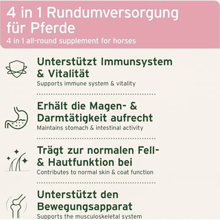 AniForte 4in1 Complete für Pferde 3kg - Natürliche Rundumversorgung mit Bierhefe BT, Hagebutte, Kieselgur, Präbiotika Topinambur, Vitamine & Mineralstoffe – Bild 3