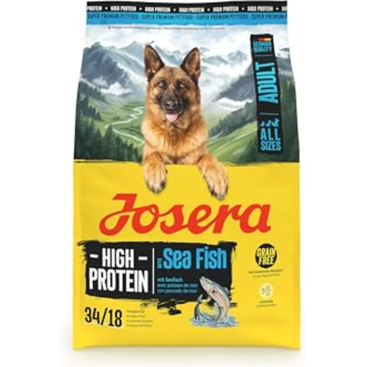 JOSERA Adult High Protein Seefisch, Premium Trockenfutter für Hunde, 3 kg, Lachs & Süßkartoffel, getreidefrei, proteinreich, mit L-Carnitin & Taurin – Bild 1