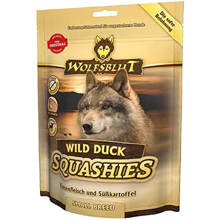 Wolfsblut Squashies Wild Duck, glutenfreier Hundesnack für kleine Rassen, 350g – Bild 2