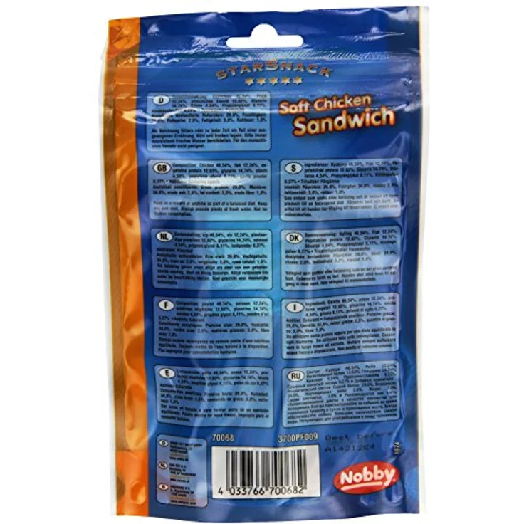 Nobby STARSNACK Soft Chicken Sandwich, Hundesnack mit 46,5 % Hähnchen, extra weich, 70 g – Bild 2