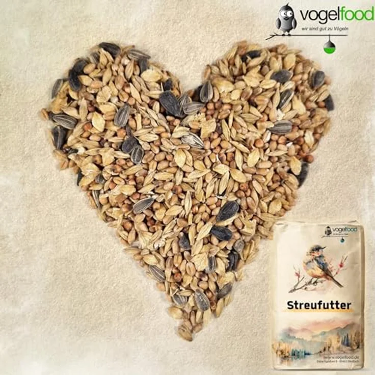 Samore Vogelfood 25 kg Streufutter für Wildvögel, ganzjähriges Premiumfutter mit Sorgumhirse, Sonnenblumenkerne und Hafer – Bild 2