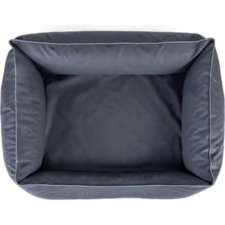 TrendPet Runa, Orthopädisches Kunstlederbett für Hunde mit Memoryfoam Matratze, modisch in Kupfer und Grau, 80x60x25 cm – Bild 4