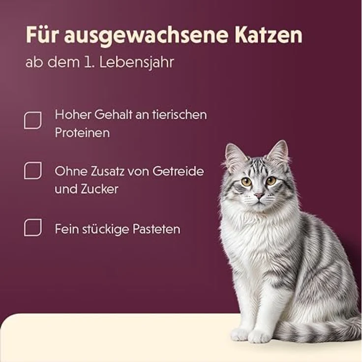 animonda vom Feinsten Geflügel und Nudeln, Katzen-Nassfutter ohne Konservierungsmittel, 32x100g – Bild 2