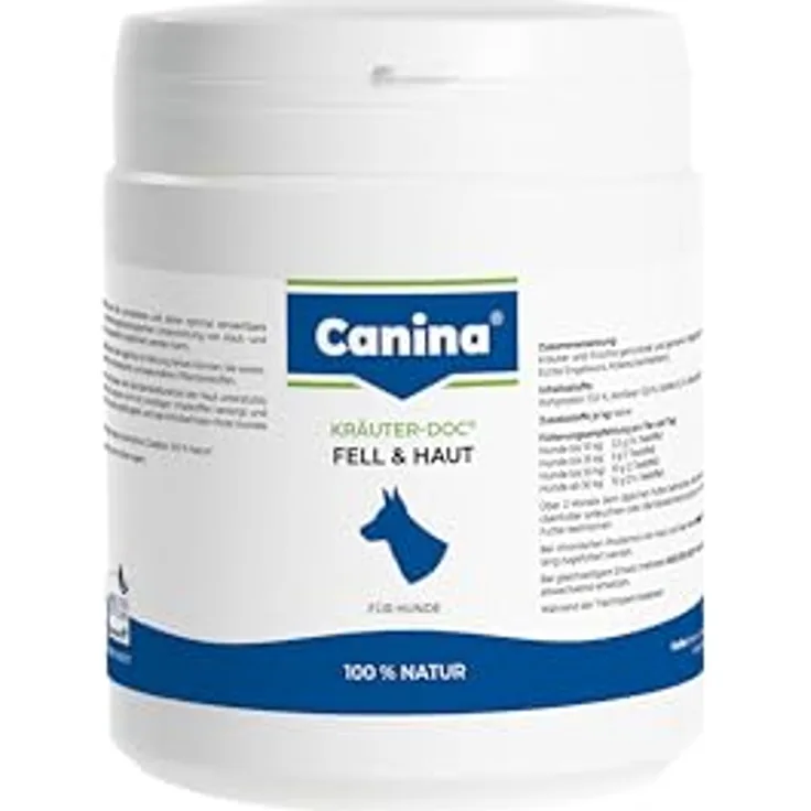 Canina KRÄUTER-DOC Fell & Haut, Hundefutter mit 100 % natürlichen Inhaltsstoffen, 300g