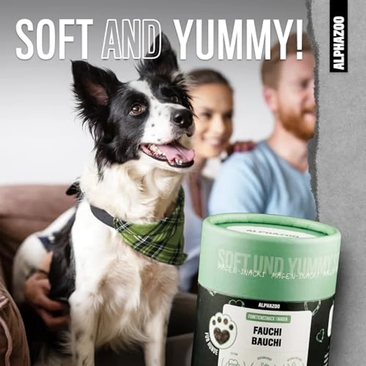 alphazoo Fauchi Bauchi 60g, Weiche Hunde-Leckerli zur Unterstützung von Magen & Darm, für empfindliche Verdauung, bei Durchfall und Blähungen – Bild 2