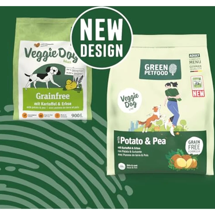 Green Petfood VeggieDog Grainfree, 10 kg Premium Trockenfutter für ausgewachsene sensible Hunde, vegetarisch mit Kartoffel & Erbse, weizenfrei, nachhaltig, ohne Tierversuche – Bild 2
