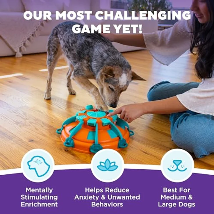 Outward Hound Tower of Treats Level 4, Expert Hundespielzeug Puzzle für mentale Anreicherung, orange – Bild 2