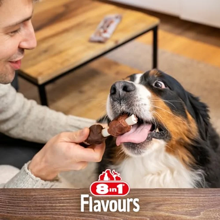 8in1 Triple Flavour Mega Skewers, große Kaustangen für Hunde über 25kg, Kausnacks mit extra viel Fleisch, 160g Beutel (2 Stück) – Bild 5