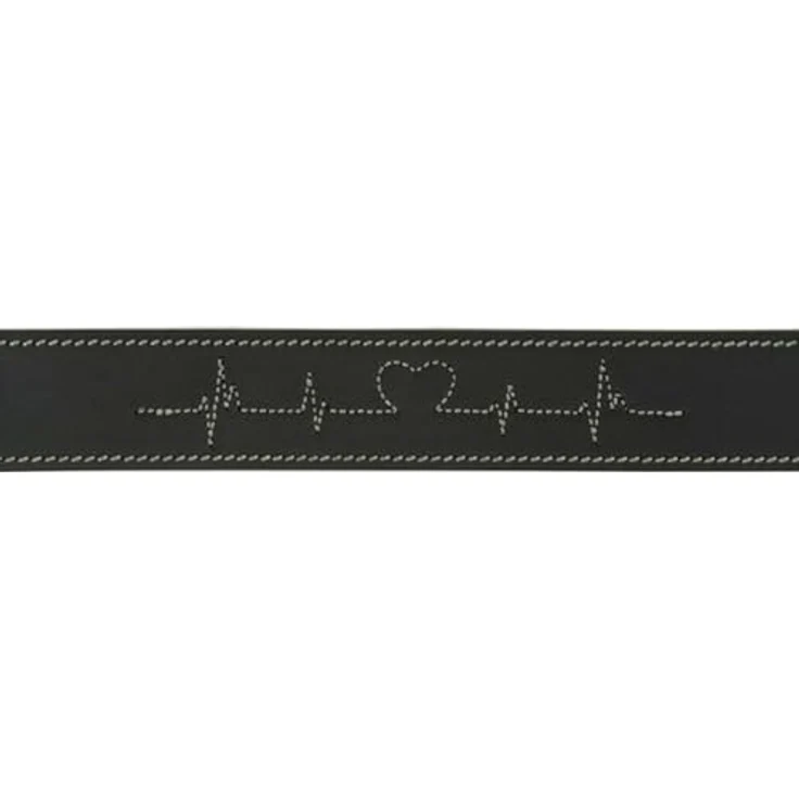 TRIXIE Heartbeat Lederhalsband, geöltes Leder, S-M 34-40 cm, 30 mm, D-Ring für sicheren Leinenanschluss – Bild 2