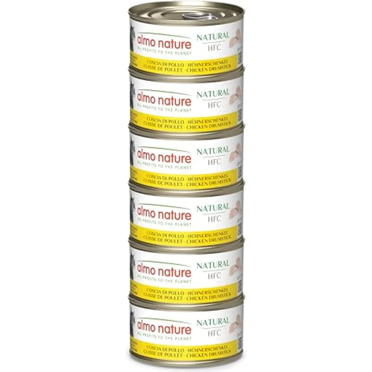 Almo Nature Almo HFC Hühnerschenkel, Katzennahrung in Lebensmittelqualität, 6x70g