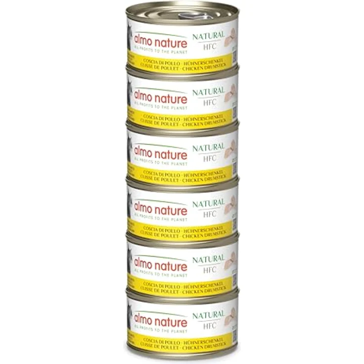 Almo Nature Almo HFC Hühnerschenkel, Katzennahrung in Lebensmittelqualität, 6x70g – Bild 1