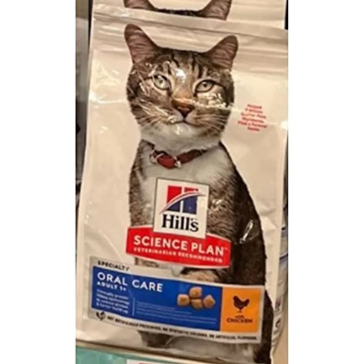 Hill's Science Plan Trockenfutter Katze, Adult, Oral Care mit Huhn, 7 kg - klinisch erprobte Zahnreinigungstechnologie für gesunde Zähne und frischen Atem