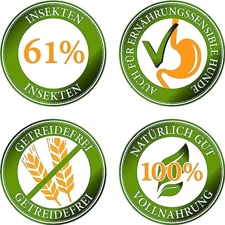 Bellfor Landgut-Menü, getreidefreies hypoallergenes Nass-Hundefutter mit Insekten, 6 x 800 g - hochverdauliches Diätfutter ohne tierische Nebenerzeugnisse – Bild 4