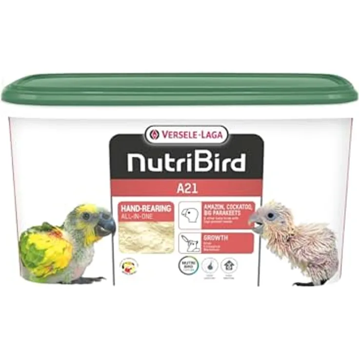 VERSEL-LAGA NutriBird A21 Handaufzuchtfutter für Jungpapageien, eiweißreich, 3kg, für Amazonenpapagei, Palmkakadu und Großsittich