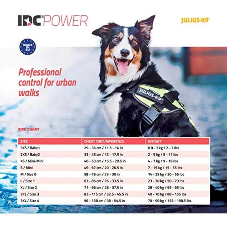Julius-K9® IDC Powergeschirr Baby & Mini rot Mini (M) – Bild 6