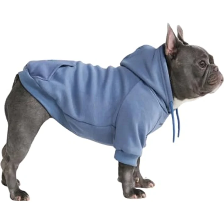 Spark Paws Hunde-Kapuzenpullover – Premium-Qualität, butterweicher Fleece-Innenseite, hervorragende Passform für große Rassen, Slate Blue, Größe L – Bild 1