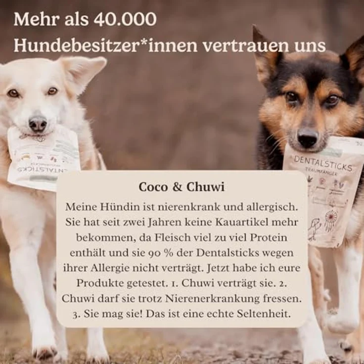 Hunderunde Dental Sticks Traumfänger, 42 STK, vegane Zahnpflege mit Baldrian, Lavendel & Passionsblume, getreidefrei und allergikerfreundlich – Bild 10