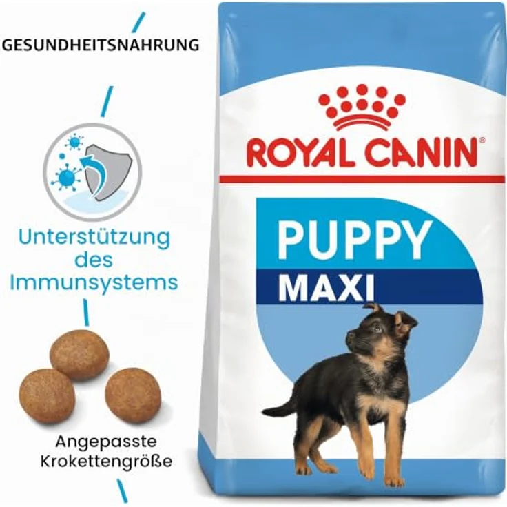 Royal Canin MAXI Puppy Trockenfutter für große Rassen, Alleinfuttermittel für Welpen bis 15 Monate, 4kg – Bild 3