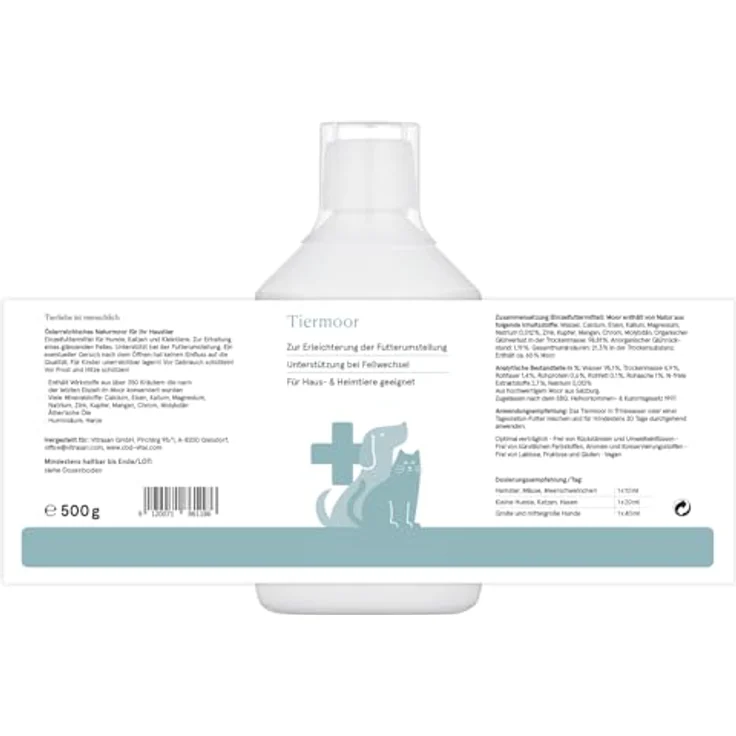 CBDVITAL Premium Heilmoor für Hunde, tierärztlich geprüft, 500 g, auch für Katzen geeignet, zur Unterstützung von Verdauung, Immunsystem & Fellwechsel, 100% natürliche Inhaltsstoffe – Bild 4