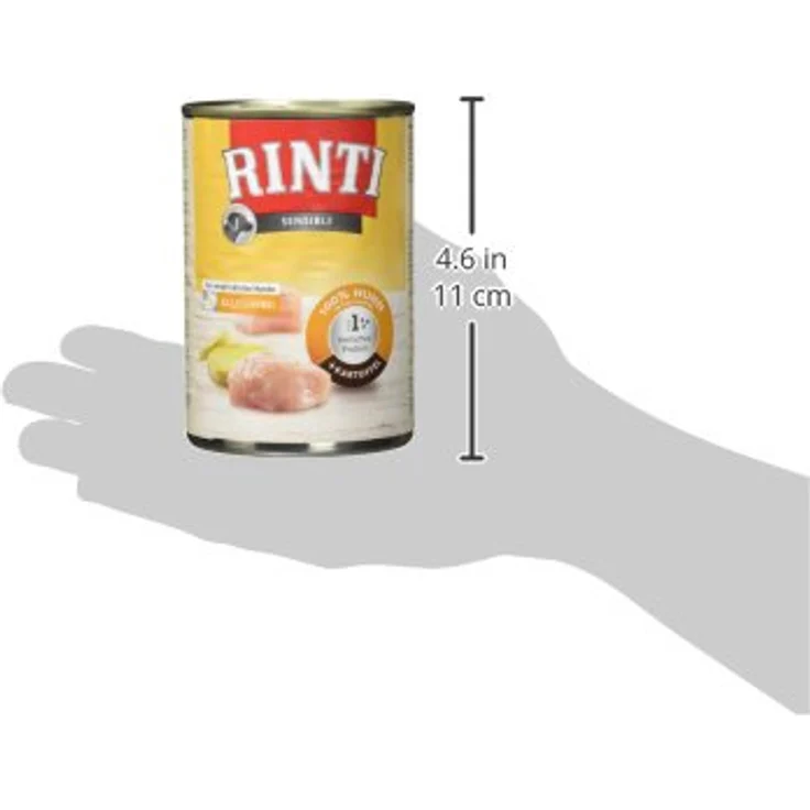 Rinti Sensible Huhn und Kartoffel, glutenfreies Hunde-Nassfutter, 12x400g – Bild 2
