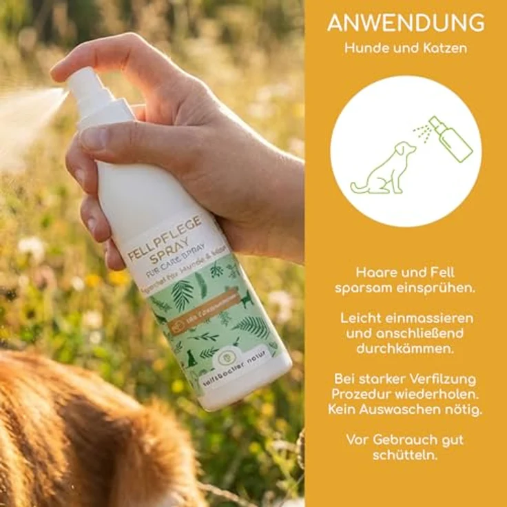 Wolfsbacher Entfilzungsspray für Hunde & Katzen, Natürliche Kämmhilfe mit Kokosduft, 200ml – Bild 4