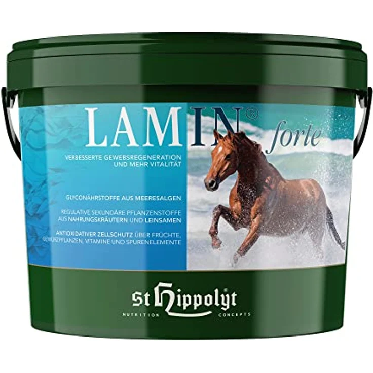 St. Hippolyt Lamin forte, Pferdefutter mit Glykonährstoffen aus Meeresalgen und regulierenden Pflanzenstoffen, 3 kg – Bild 1